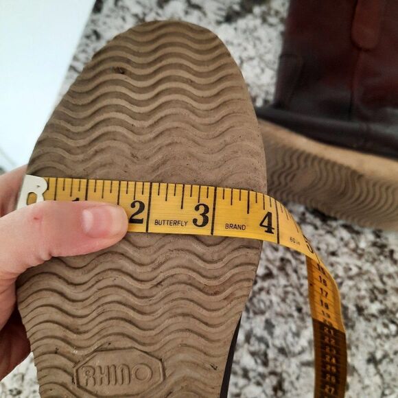 RHINO REDDISH BROWN Men's LEATHER Work boots SIZE 7 - Picture 13 of 15